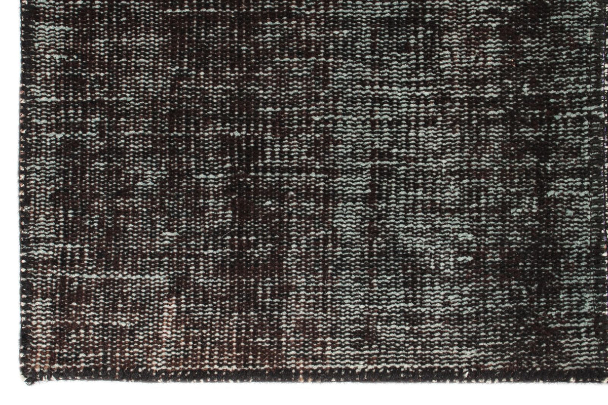 6x8 Black and Gray Turkish Overdyed Rug