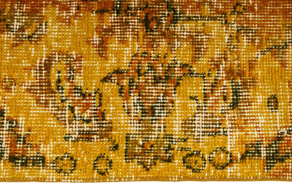 6x10 Yellow and Multicolor Turkish Overdyed Rug