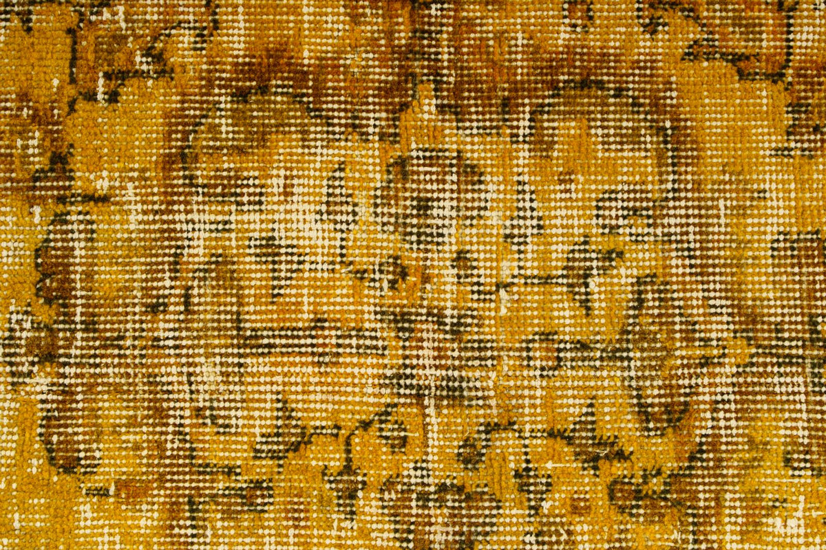 6x10 Yellow and Multicolor Turkish Overdyed Rug