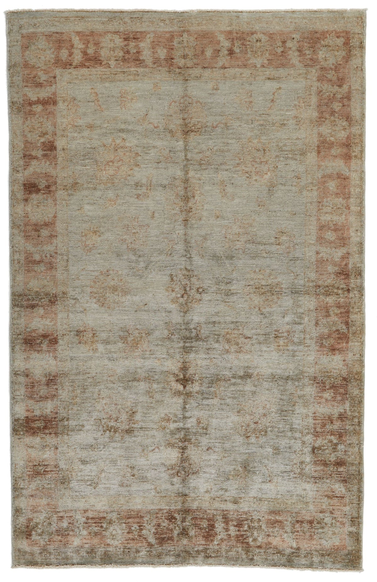 5x7 Gray and Brown Persian Rug