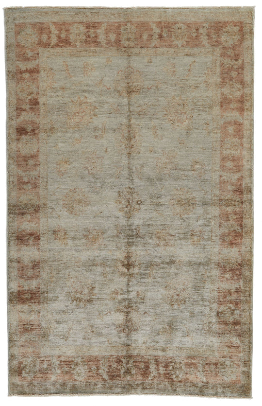 5x7 Gray and Brown Persian Rug