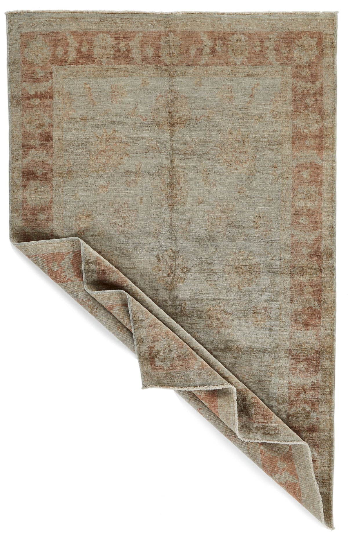 5x7 Gray and Brown Persian Rug