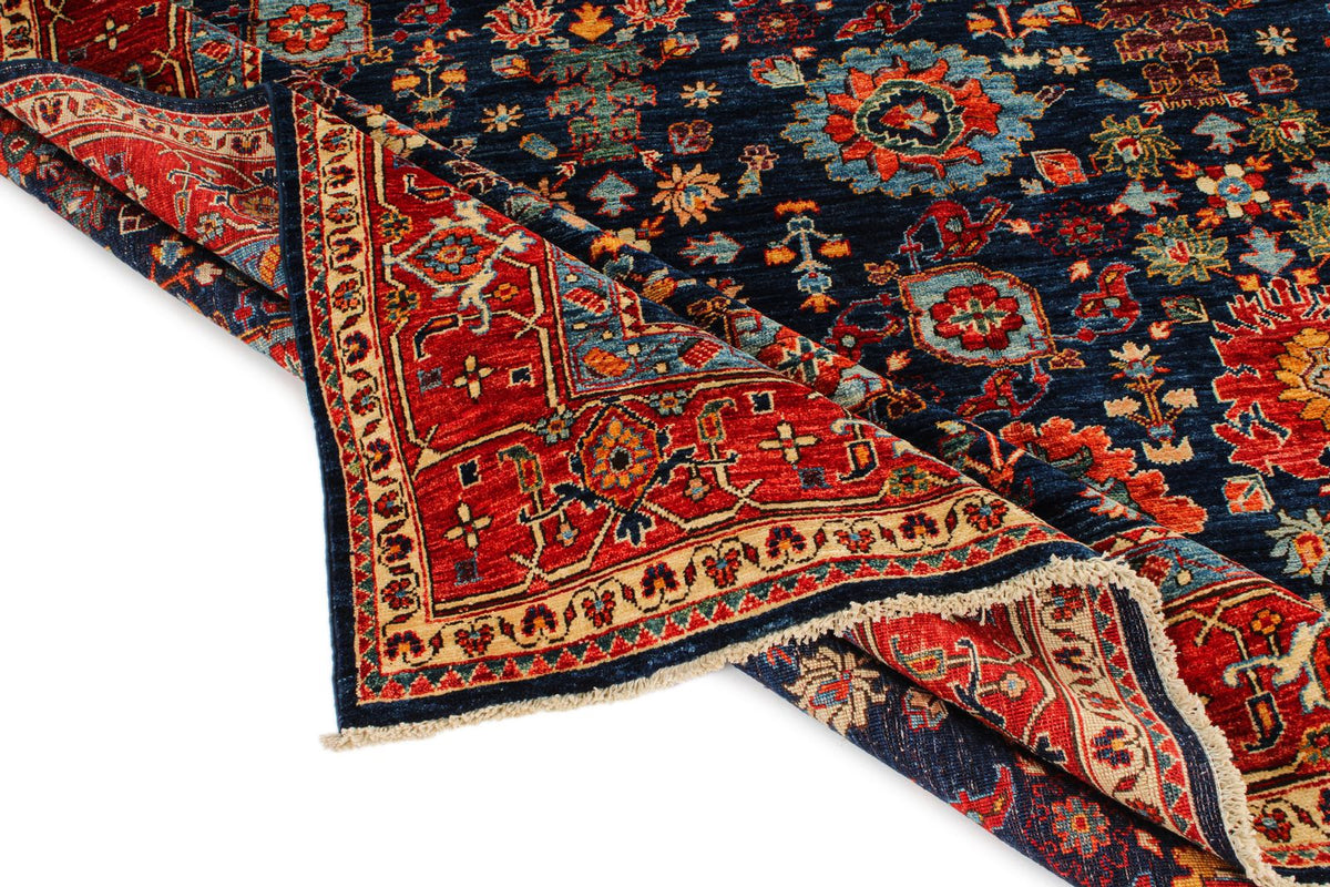 9x12 Red and Navy Anatolian Traditional Rug