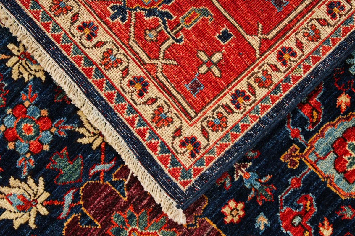9x12 Red and Navy Anatolian Traditional Rug