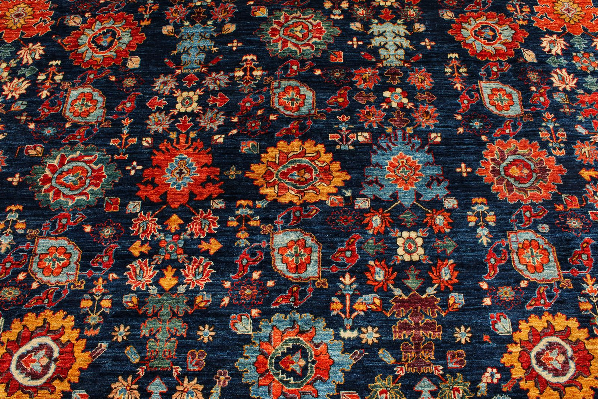 9x12 Red and Navy Anatolian Traditional Rug