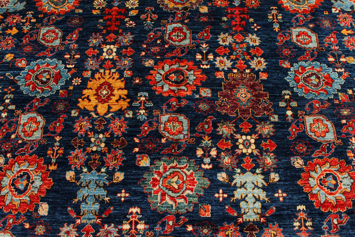 9x12 Red and Navy Anatolian Traditional Rug