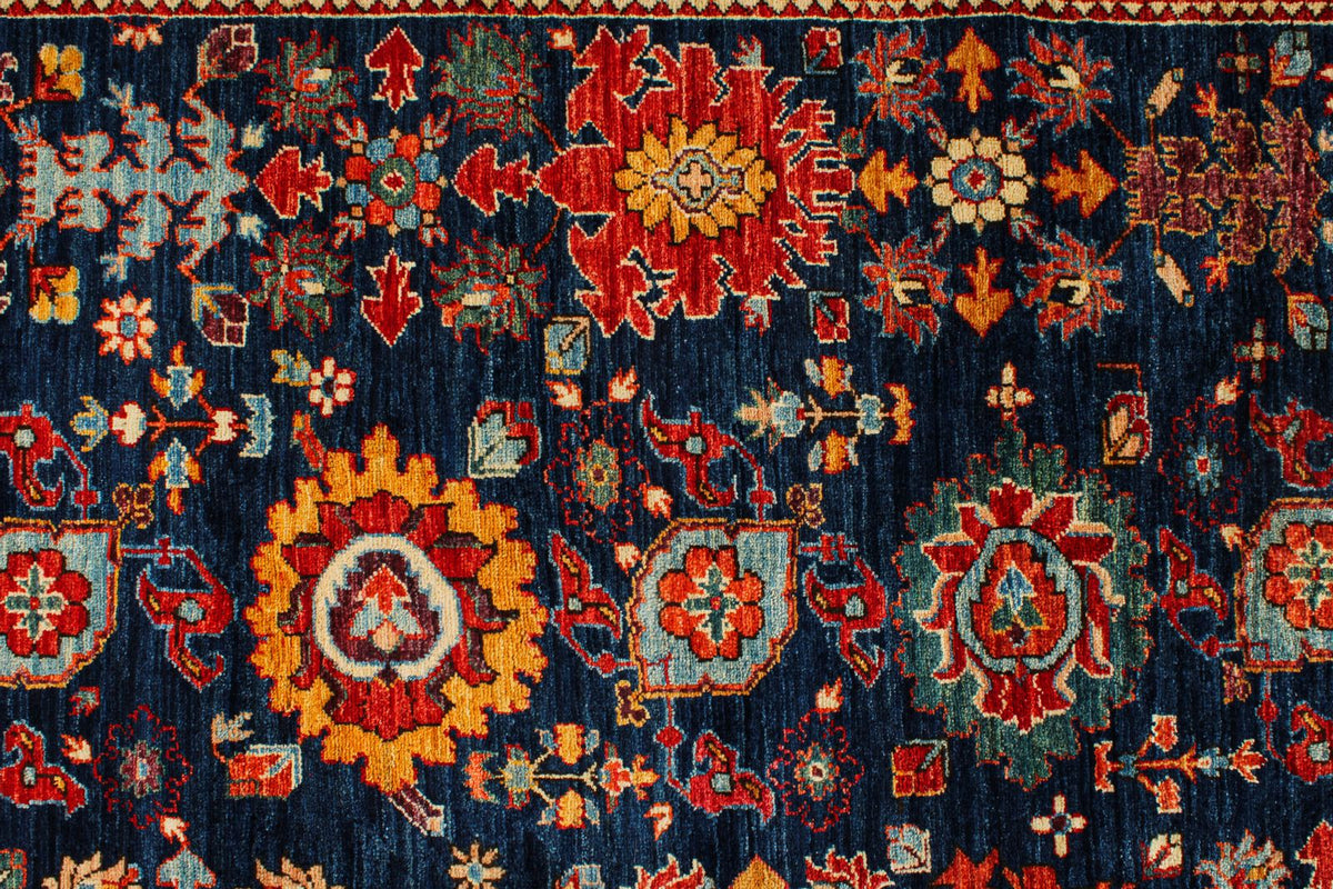 9x12 Red and Navy Anatolian Traditional Rug