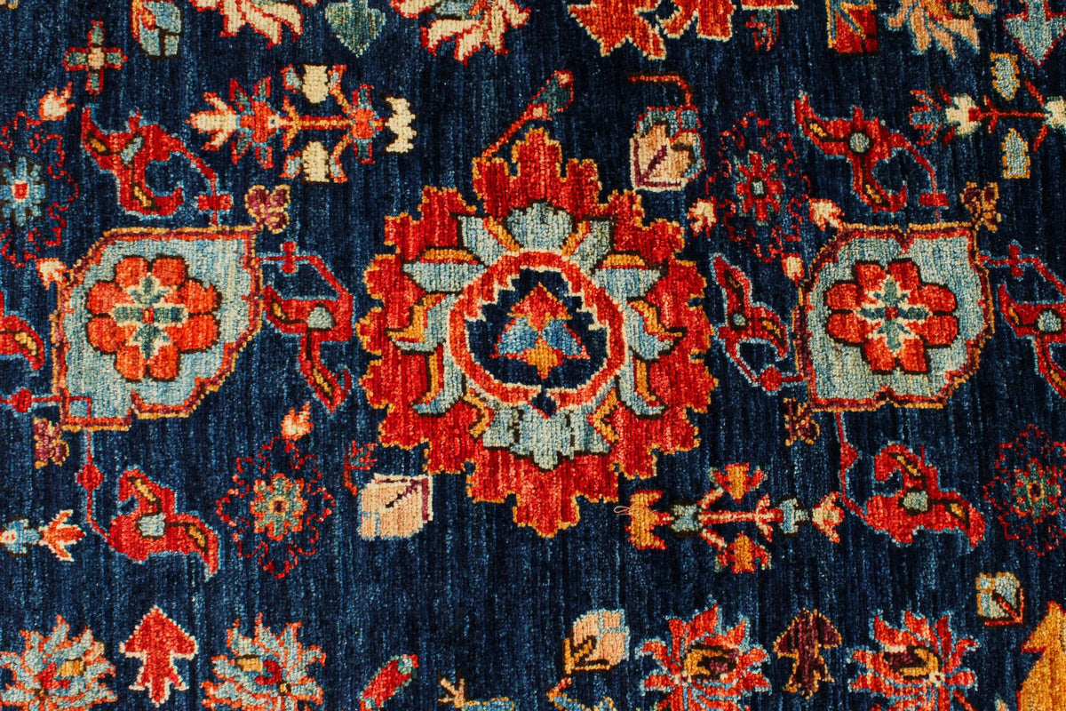 9x12 Red and Navy Anatolian Traditional Rug