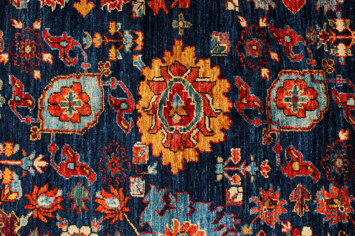 9x12 Red and Navy Anatolian Traditional Rug