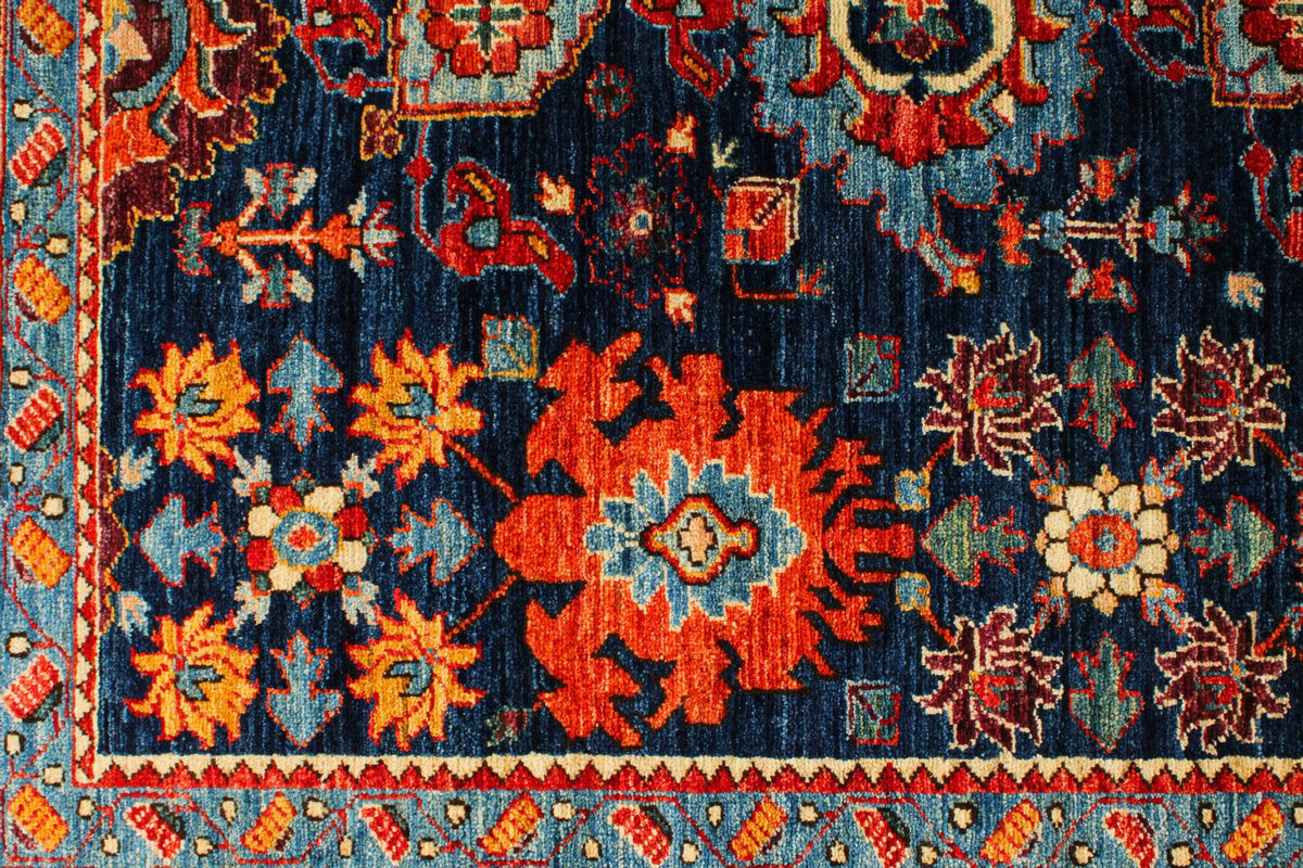 9x12 Red and Navy Anatolian Traditional Rug