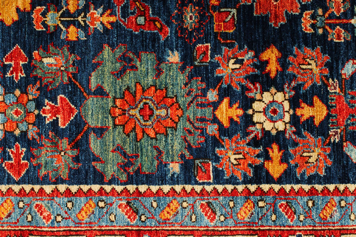 9x12 Red and Navy Anatolian Traditional Rug