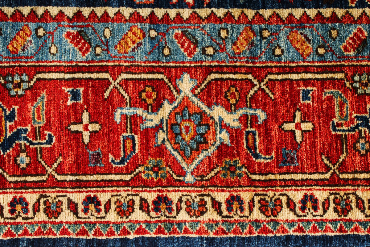 9x12 Red and Navy Anatolian Traditional Rug
