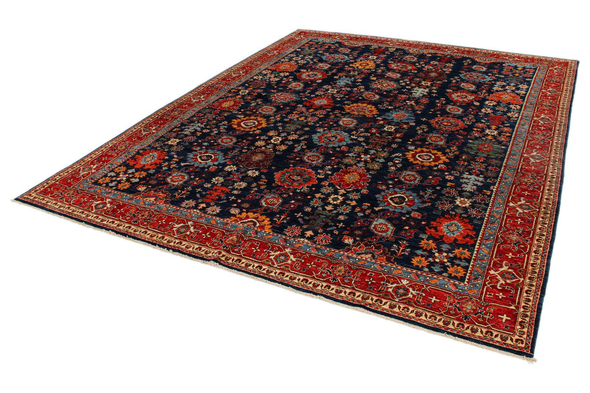 9x12 Red and Navy Anatolian Traditional Rug