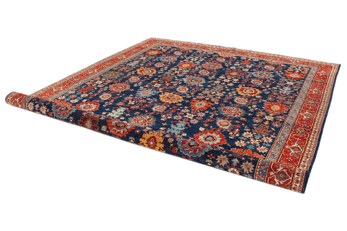 9x12 Red and Navy Anatolian Traditional Rug