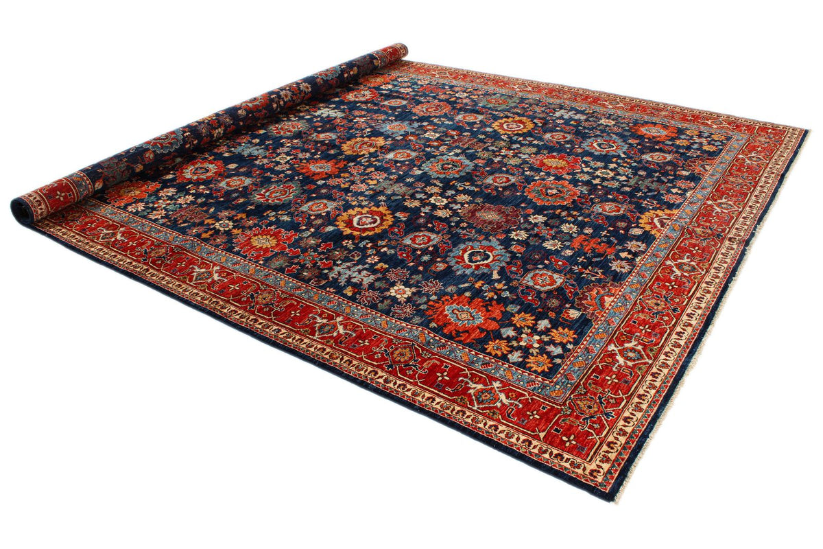 9x12 Red and Navy Anatolian Traditional Rug