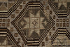 6x9 Brown and Ivory Turkish Tribal Rug