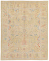 8x10 Beige and Multicolor Turkish Tribal Rug