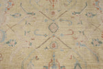 8x10 Beige and Multicolor Turkish Tribal Rug