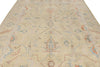 8x10 Beige and Multicolor Turkish Tribal Rug