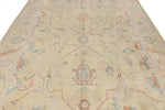 8x10 Beige and Multicolor Turkish Tribal Rug