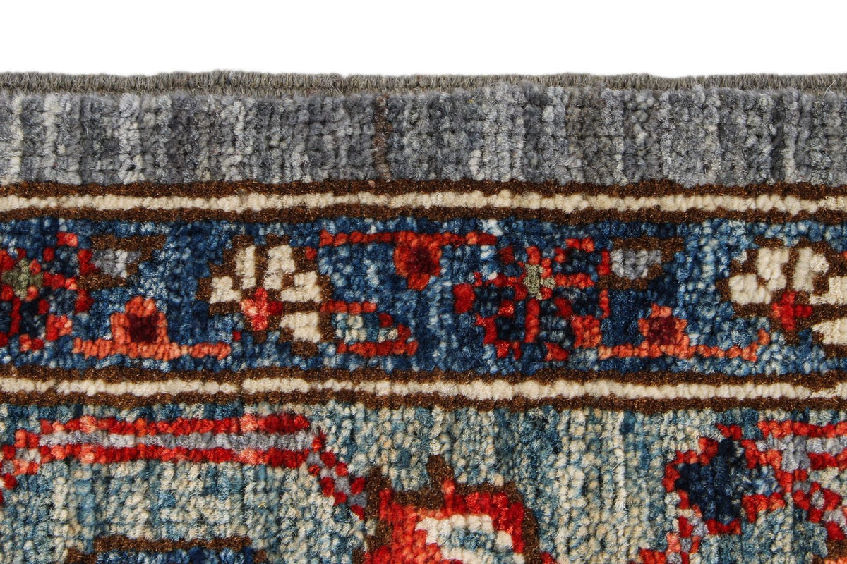 6x9 Gray and Blue Anatolian Traditional Rug