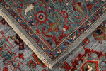 6x9 Gray and Blue Anatolian Traditional Rug