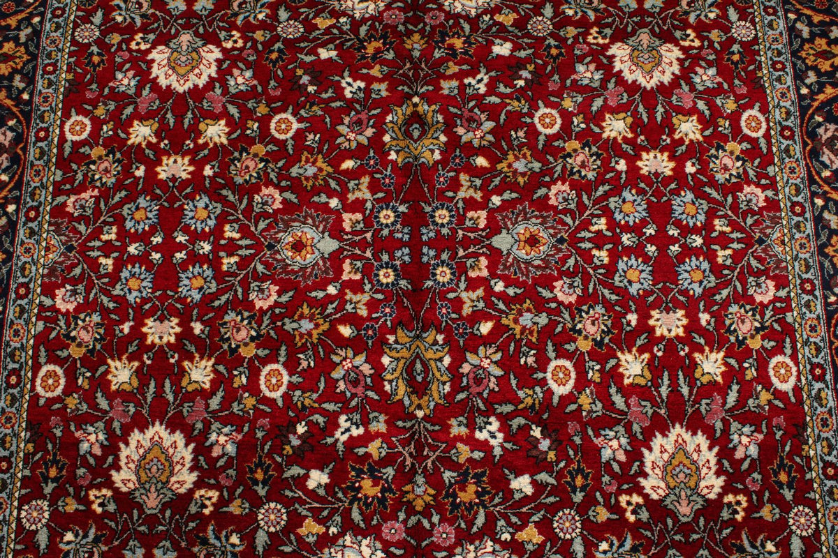 5x8 Burgundy and Navy Turkish Anatolia Rug