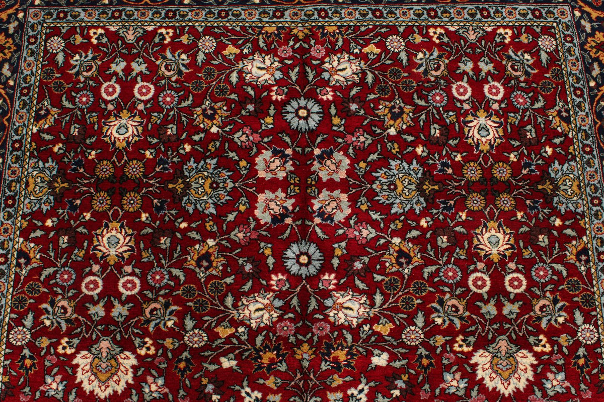 5x8 Burgundy and Navy Turkish Anatolia Rug