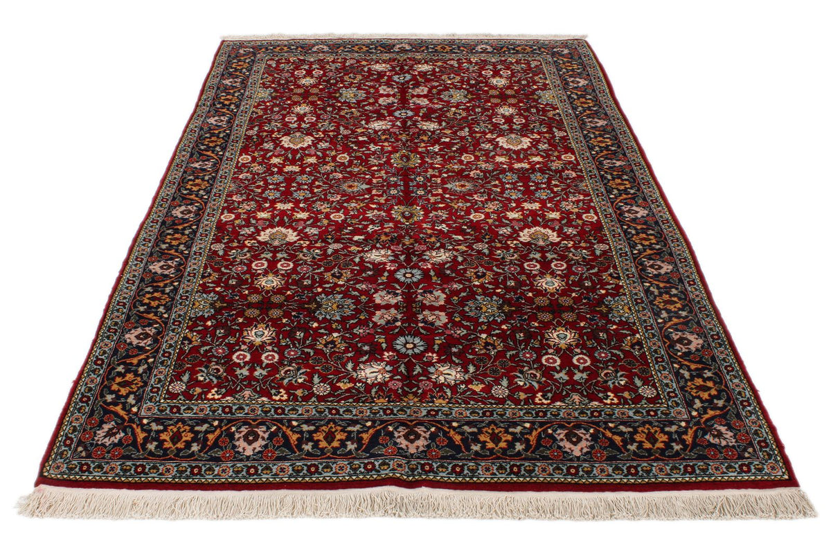 5x8 Burgundy and Navy Turkish Anatolia Rug