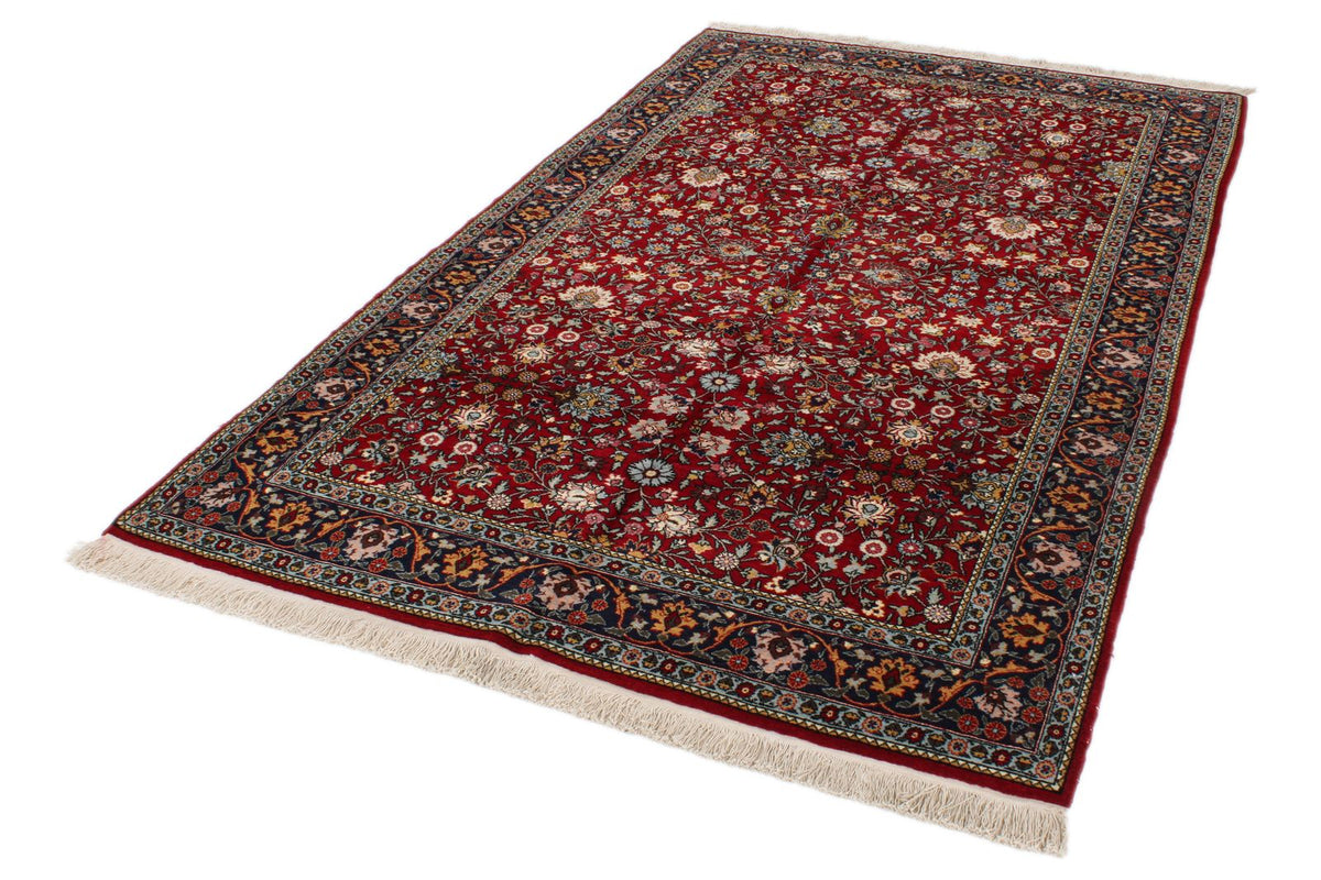5x8 Burgundy and Navy Turkish Anatolia Rug
