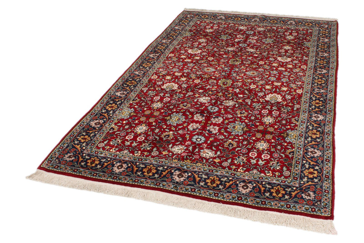 5x8 Burgundy and Navy Turkish Anatolia Rug