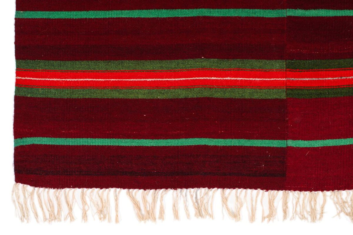 5x10 Red and Multicolor Turkish Tribal Rug