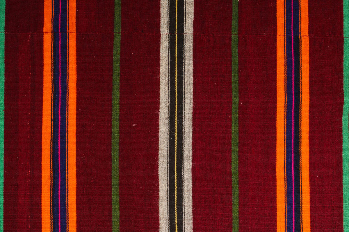 5x10 Red and Multicolor Turkish Tribal Rug