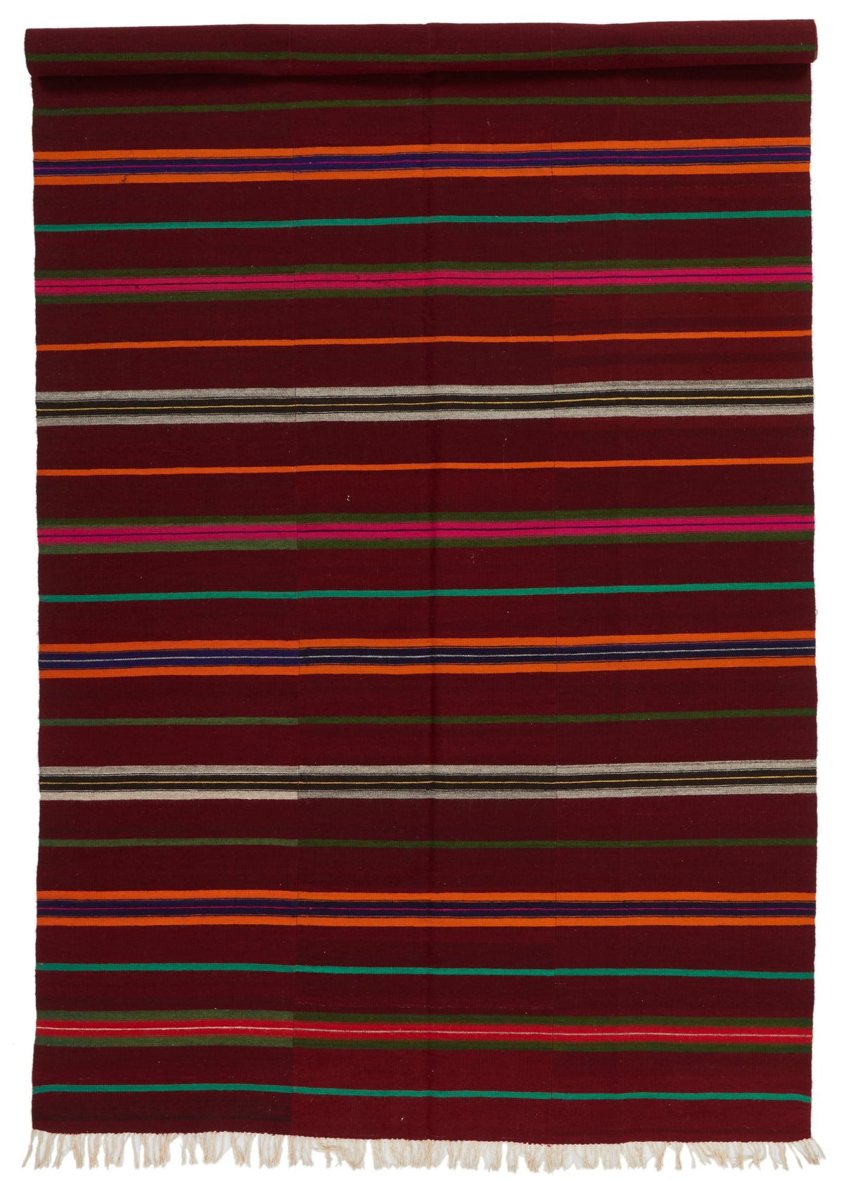 5x10 Red and Multicolor Turkish Tribal Rug