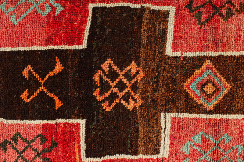 5x12 Brown and Red Anatolian Turkish Tribal Runner