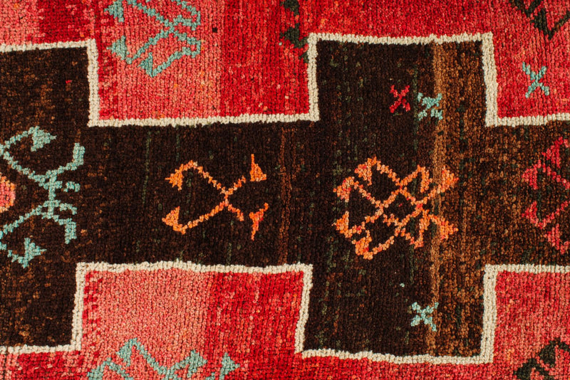 5x12 Brown and Red Anatolian Turkish Tribal Runner