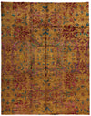 8x10 Mustard and Multicolor Anatolian Traditional Rug