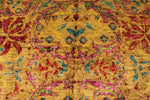 8x10 Mustard and Multicolor Anatolian Traditional Rug