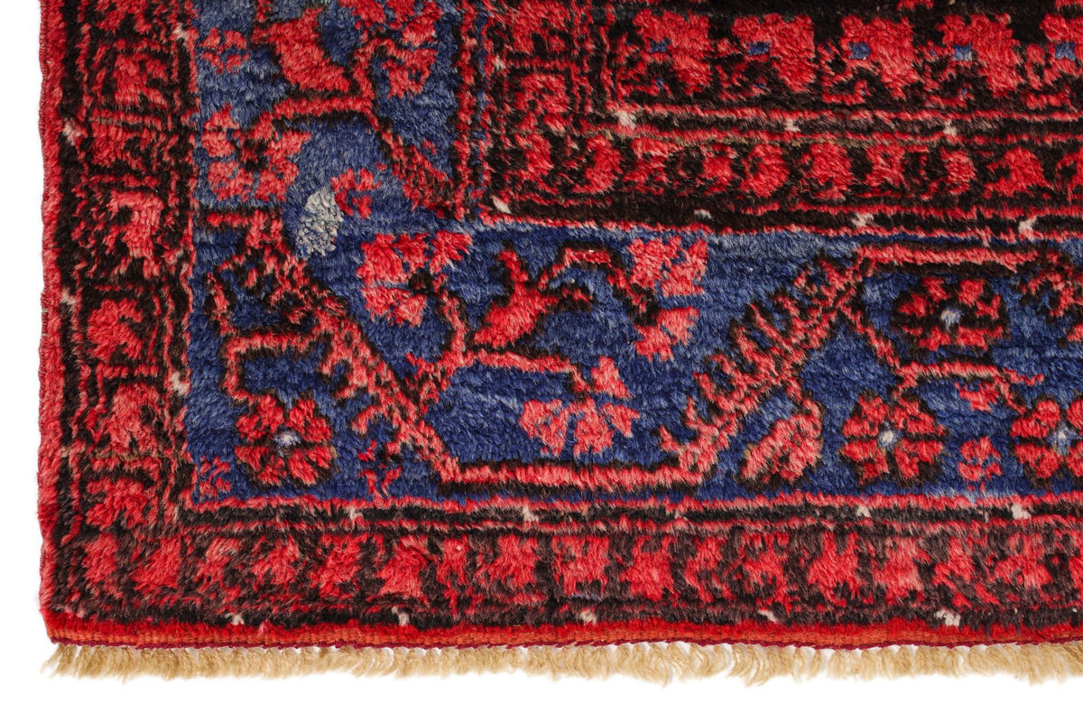 5x10 Rust and Navy Anatolian Turkish Tribal Runner