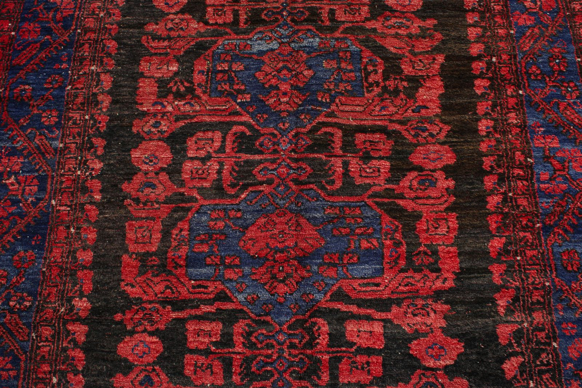 5x10 Rust and Navy Anatolian Turkish Tribal Runner