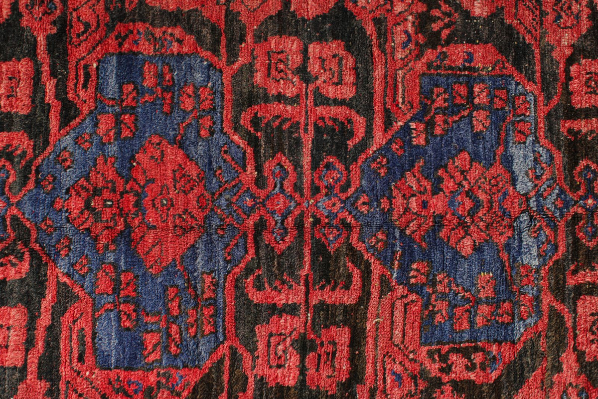5x10 Rust and Navy Anatolian Turkish Tribal Runner