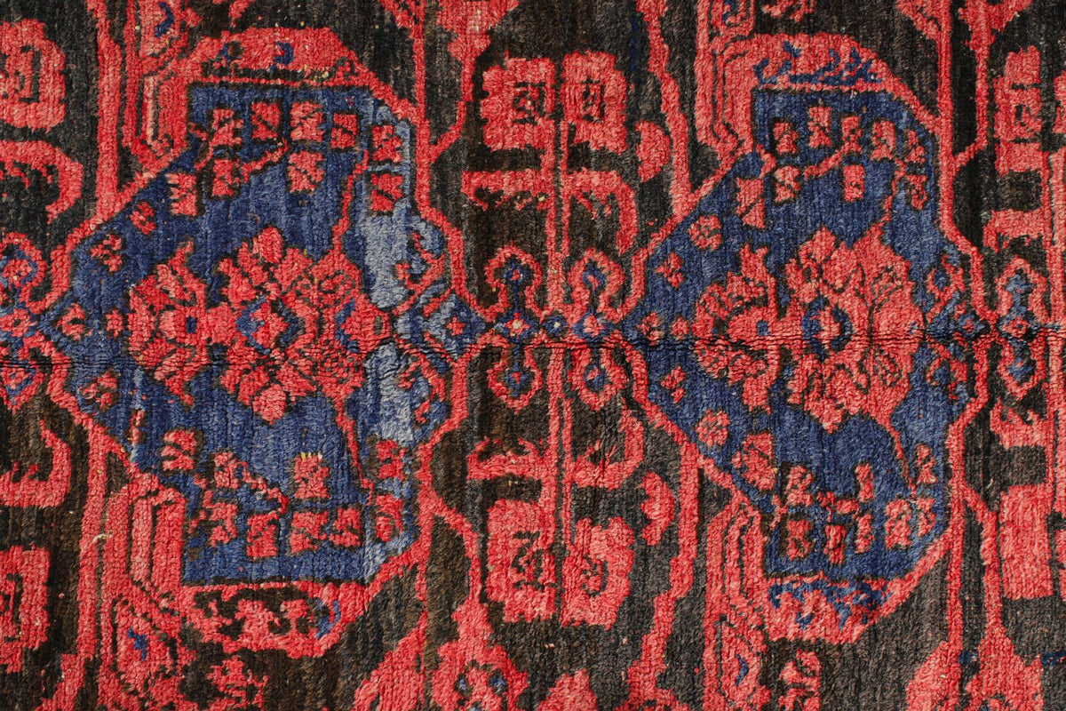 5x10 Rust and Navy Anatolian Turkish Tribal Runner