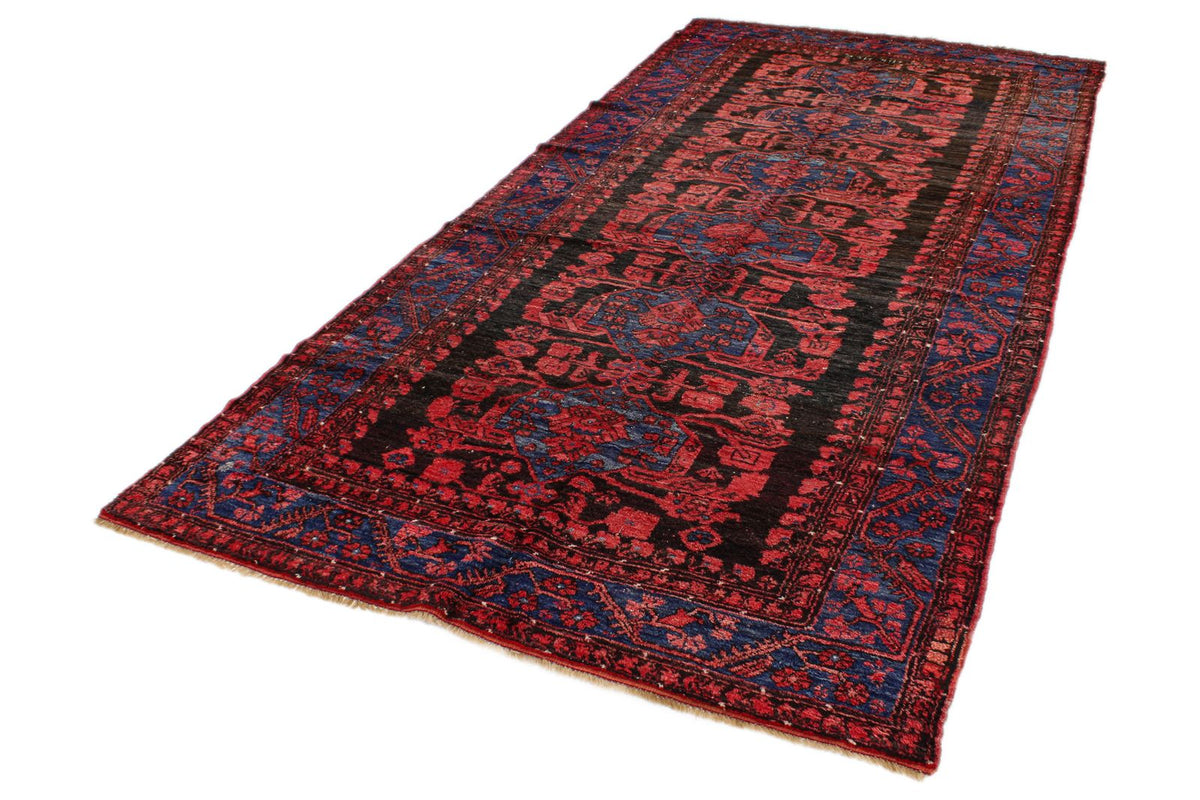 5x10 Rust and Navy Anatolian Turkish Tribal Runner