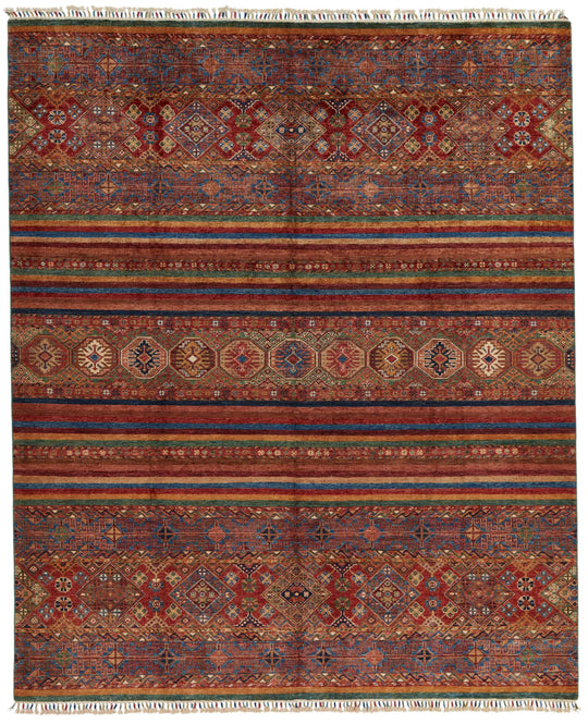 8x10 Multicolor Tribal Rug