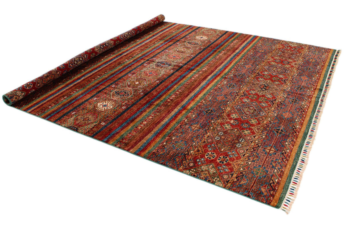 8x10 Multicolor Tribal Rug