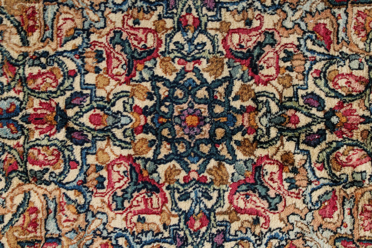 9x14 Ivory and Multicolor Persian Traditional Rug