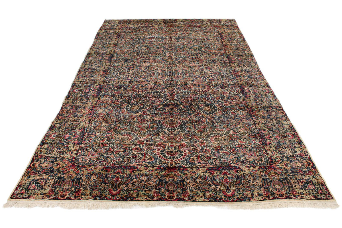 9x14 Ivory and Multicolor Persian Traditional Rug