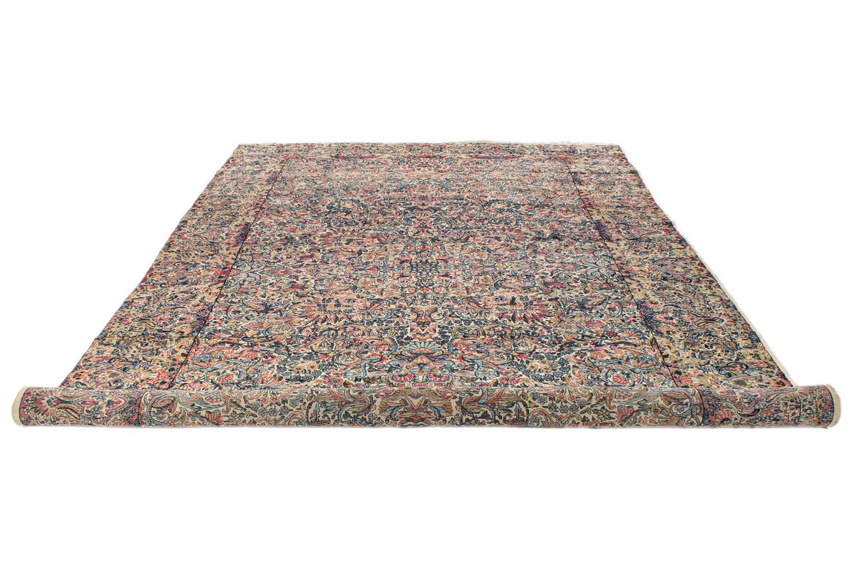 9x14 Ivory and Multicolor Persian Traditional Rug