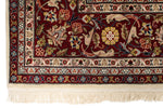 8x10 Ivoy and Red Turkish Silk Rug