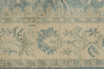 10x14 Light Blue and Ivory Turkish Oushak Rug